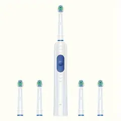 GENERICO - Cepillo De Dientes Eléctrico Giratorio Adultos + 4 Cabezales