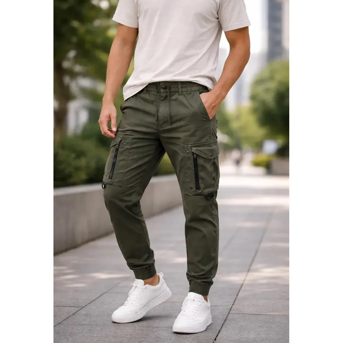 BLUE MOUNTAIN - Pantalón Joggers Cargo Hombre 66 PL