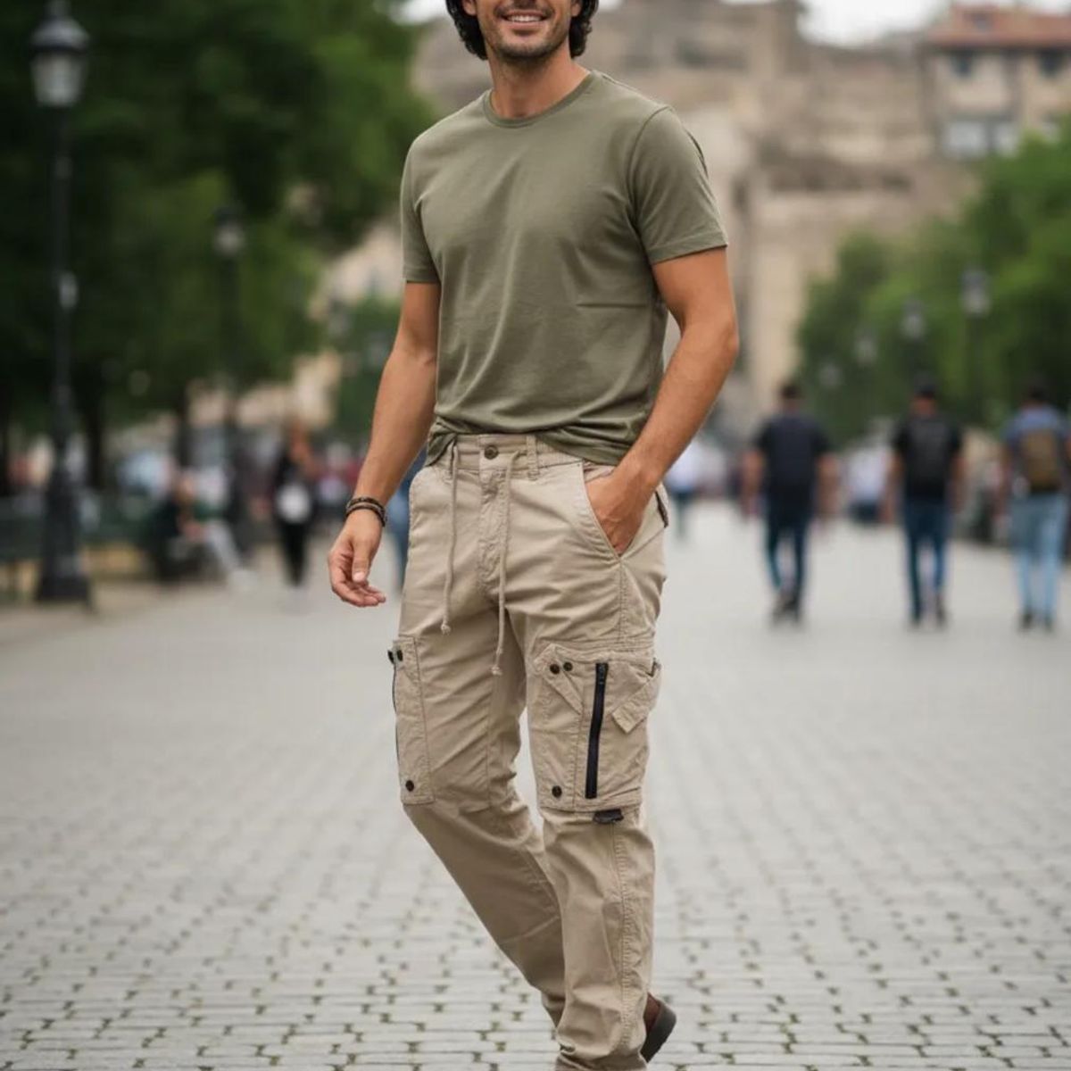 BLUE MOUNTAIN - Pantalón Joggers Cargo Hombre 66 PL