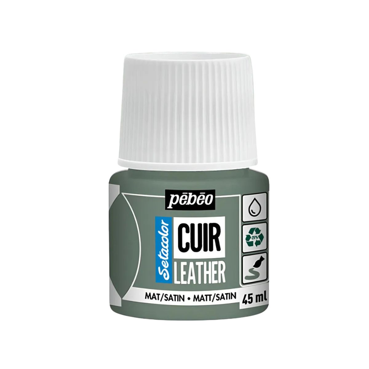PEBEO - Pintura Para Cuero Frasco 45 Ml Setacolor Cuir Pebeo Color 15 - Verde Matcha