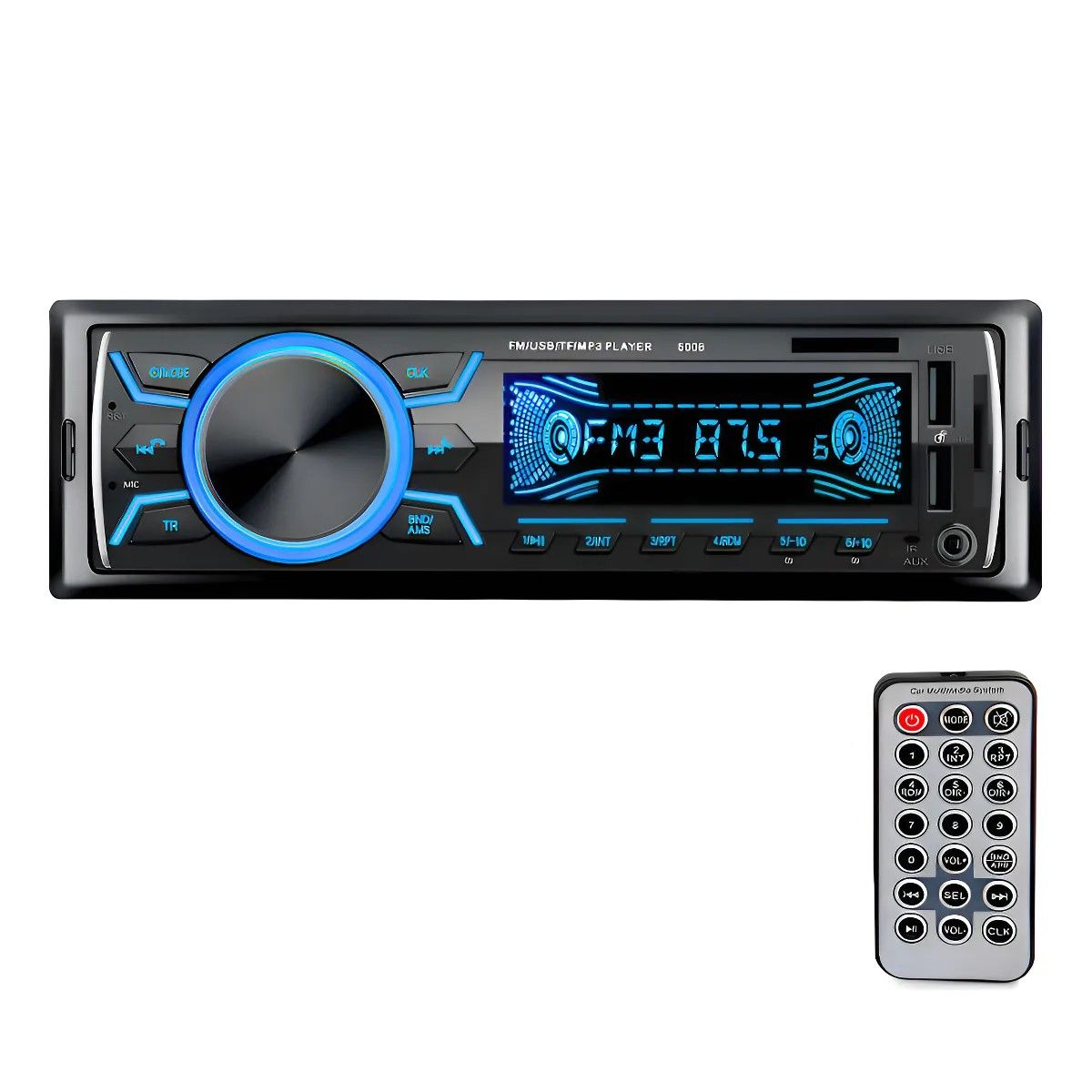 GENERICO - Auto Esteros Mp3 Bluetooth Asistente Voz Carga Rápida Pantal Genérica 5008 BELUG