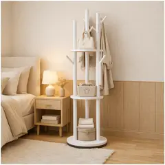HOMER DESIGN - Perchero Giratorio Árbol Con Repisa Dormitorio Entrada 164cm