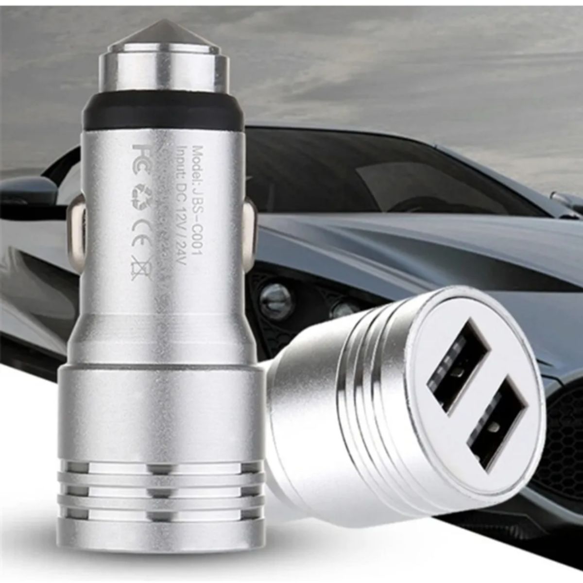 GENERICO - Cargador De Auto 3.1 Amp. 2 Entradas USB