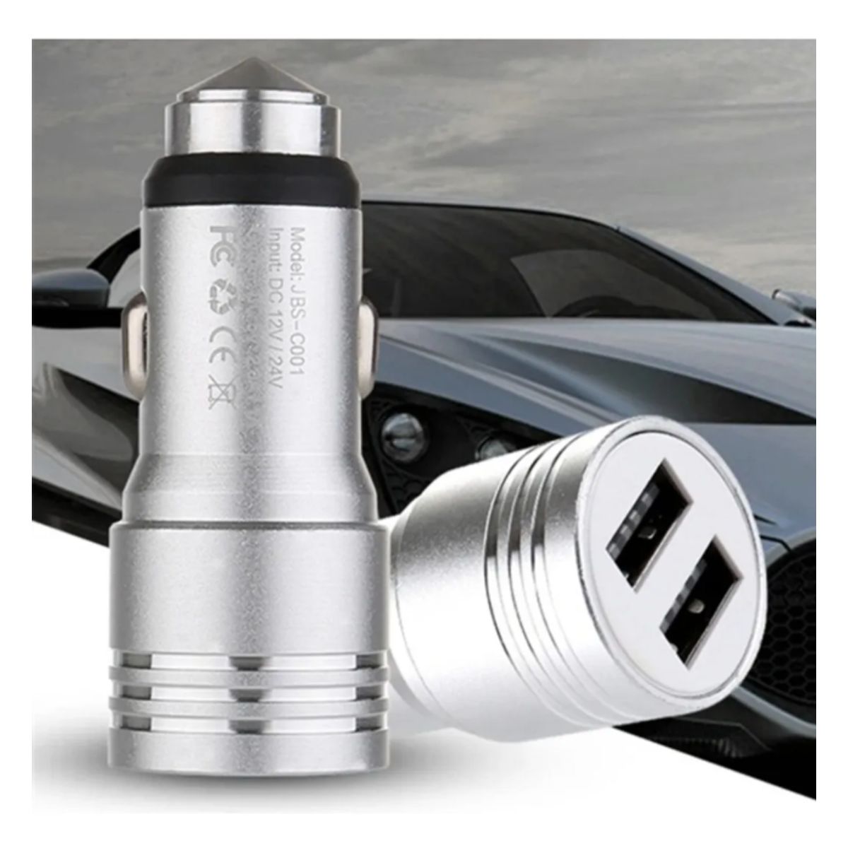 GENERICO - Cargador De Auto 3.1 Amp. 2 Entradas USB