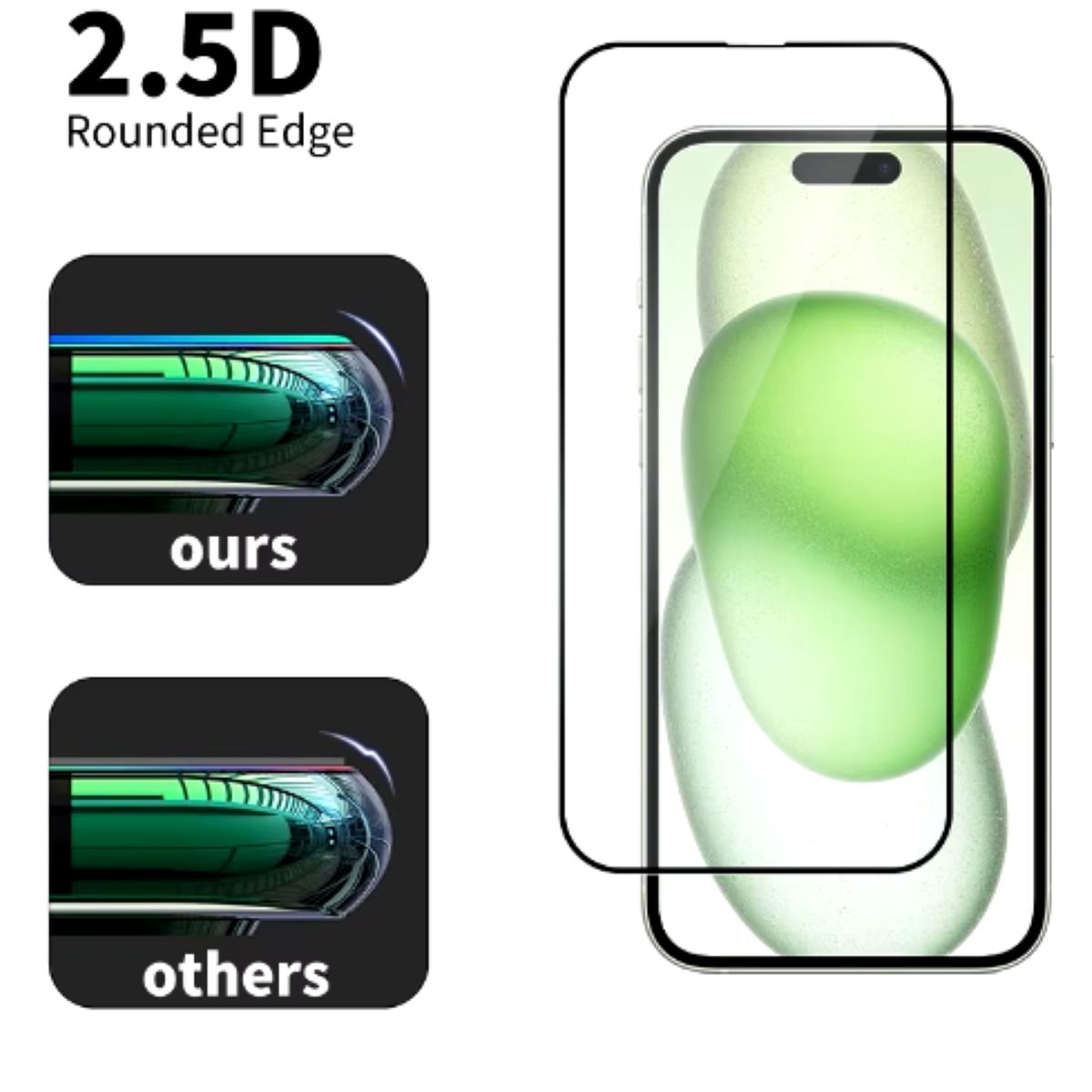 GENERICO - Mica Lámina Vidrio Templado Completa Para iPhone 16