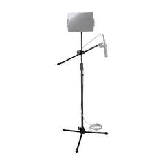 HERCULES - Atril Micrófono MS434B - Soporte 2 en 1 con Boom