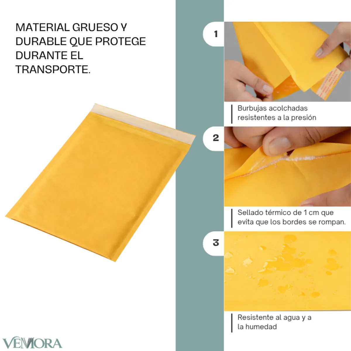 GENERICO - Pack 50 Sobre Kraft Acolchado Con Burbujas Para Envíos