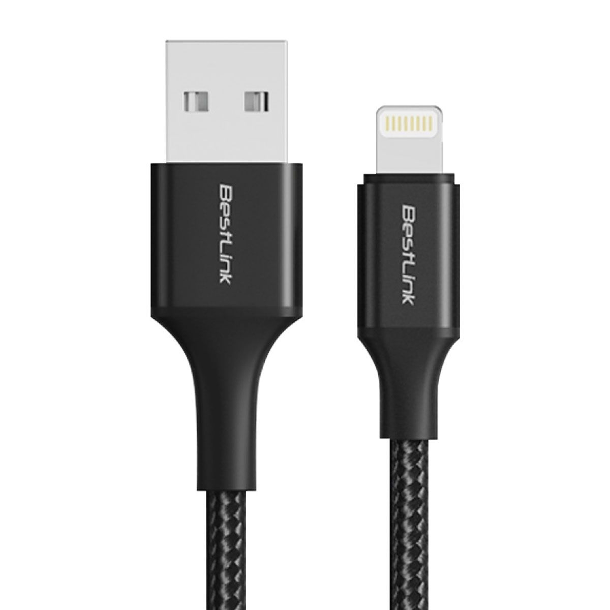 BESTLINK - Cable USB a Lightning para iPhone 2.4A Carga Rápida Trenzado 1 Metro
