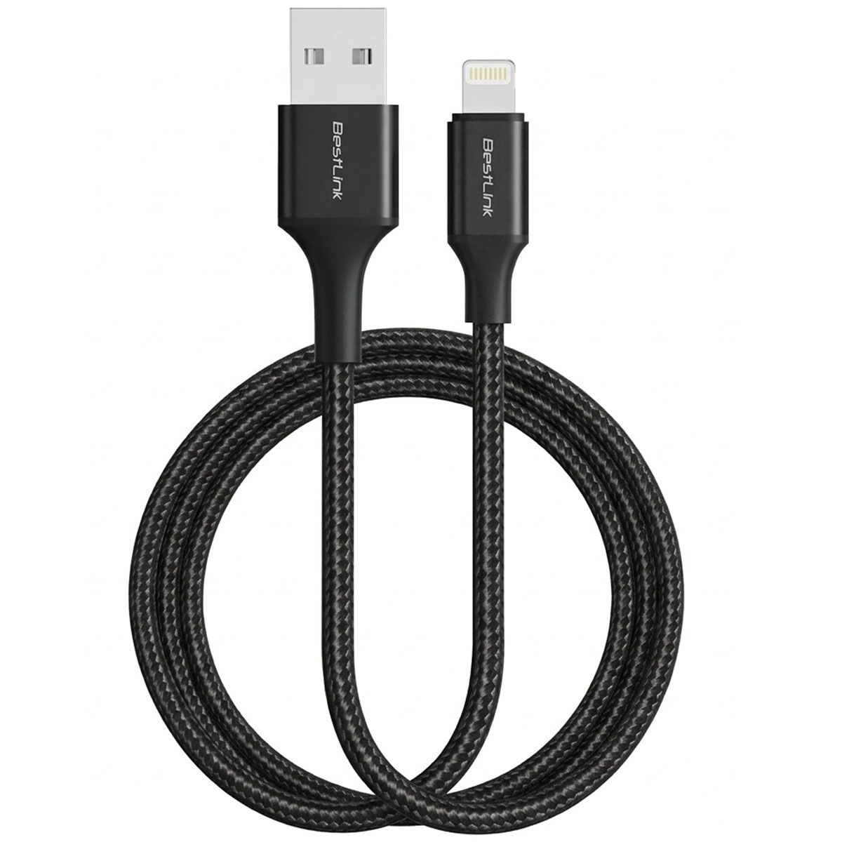 BESTLINK - Cable USB a Lightning para iPhone 2.4A Carga Rápida Trenzado 1 Metro