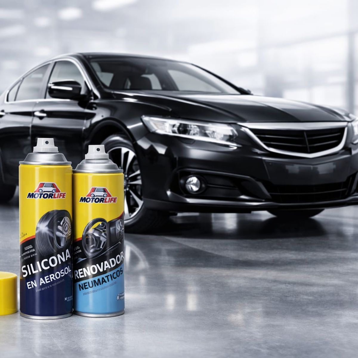 MOTORLIFE - Pack Silicona Automotriz 450cc + Renovador de Neumáticos 650cc Motorlife