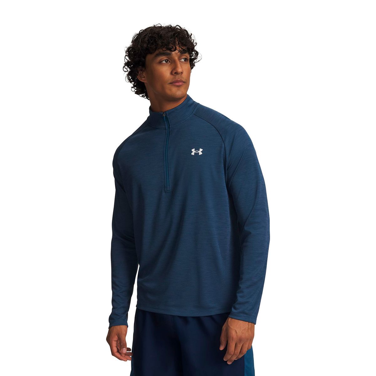 UNDER ARMOUR - Poleron UA Tech Textured Azul Hombre UNDER ARMOUR