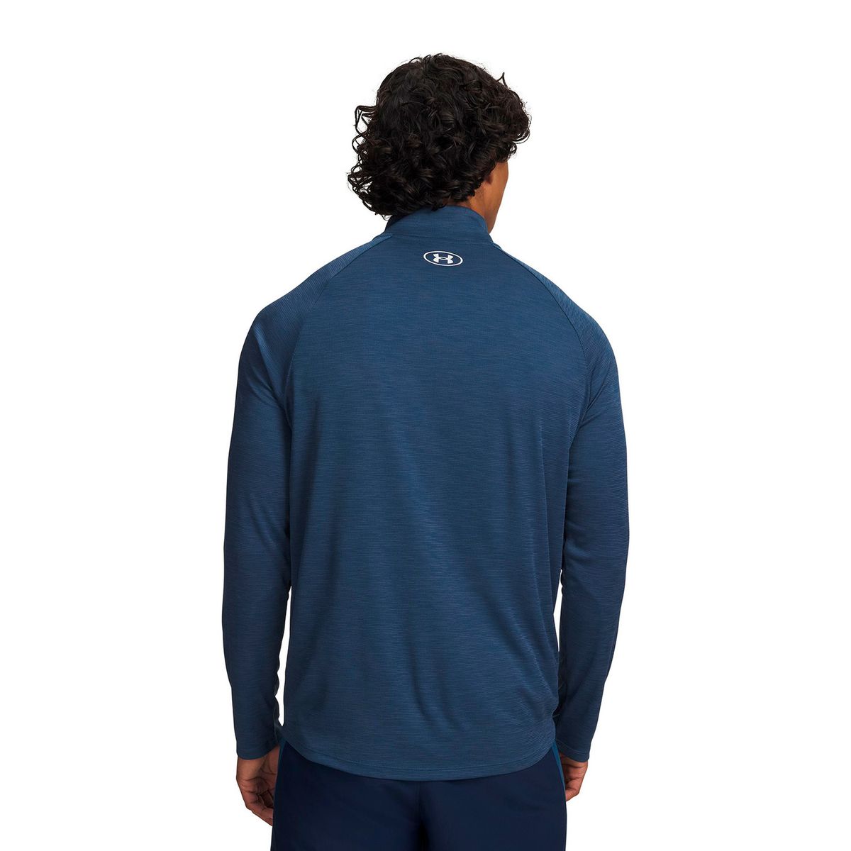 UNDER ARMOUR - Poleron UA Tech Textured Azul Hombre UNDER ARMOUR