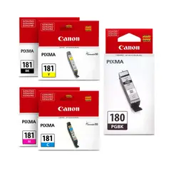 CANON - 5 Tintas Originales Pgi-180 Cli-181 Pgbkbcmy Ts701 Ts6110 CON IVA