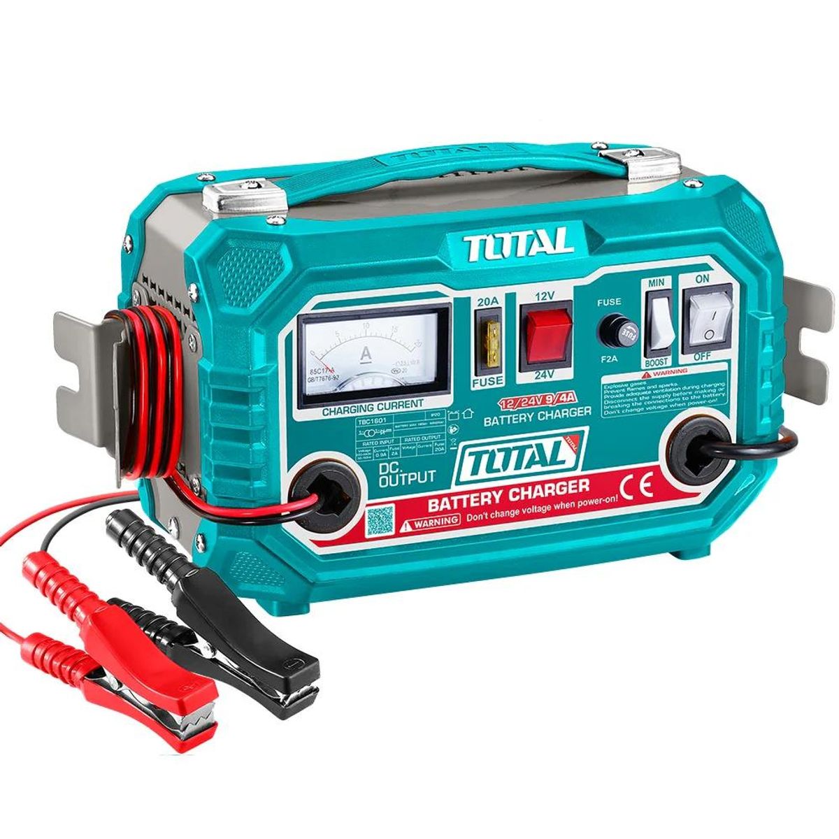 TOTAL TOOLS - CARGADOR DE BATERIA PARA AUTO 12V24V TOTAL TBC1601