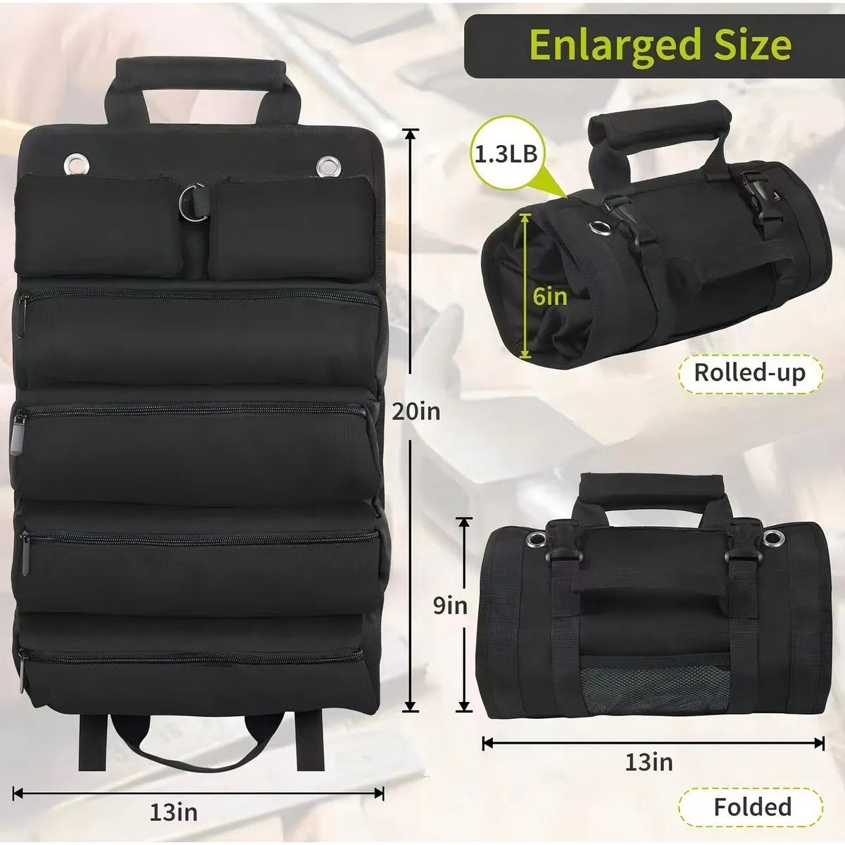 GENERICO - Bolso Bolsa De Herramienta Estuche Portátil Enrollable BELUG