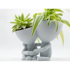 GENERICO - Figura decorativa Macetero madre e hijo