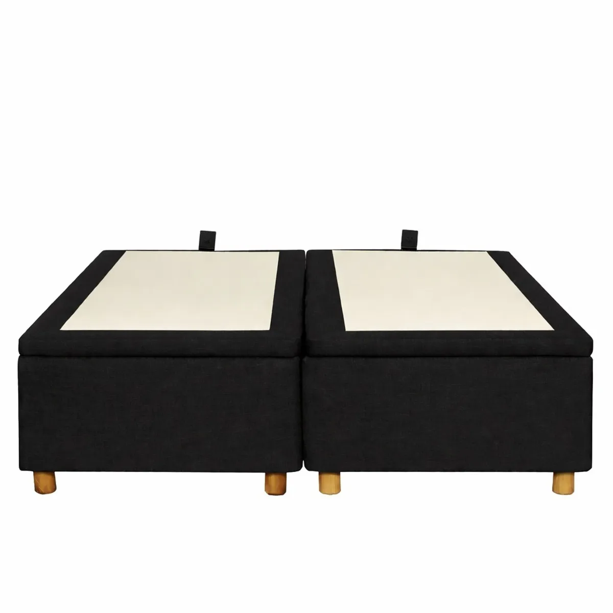 GENERICO - Base Baul 2 Plazas Onyx Con Sistema Hidráulico Color Negro En Lino