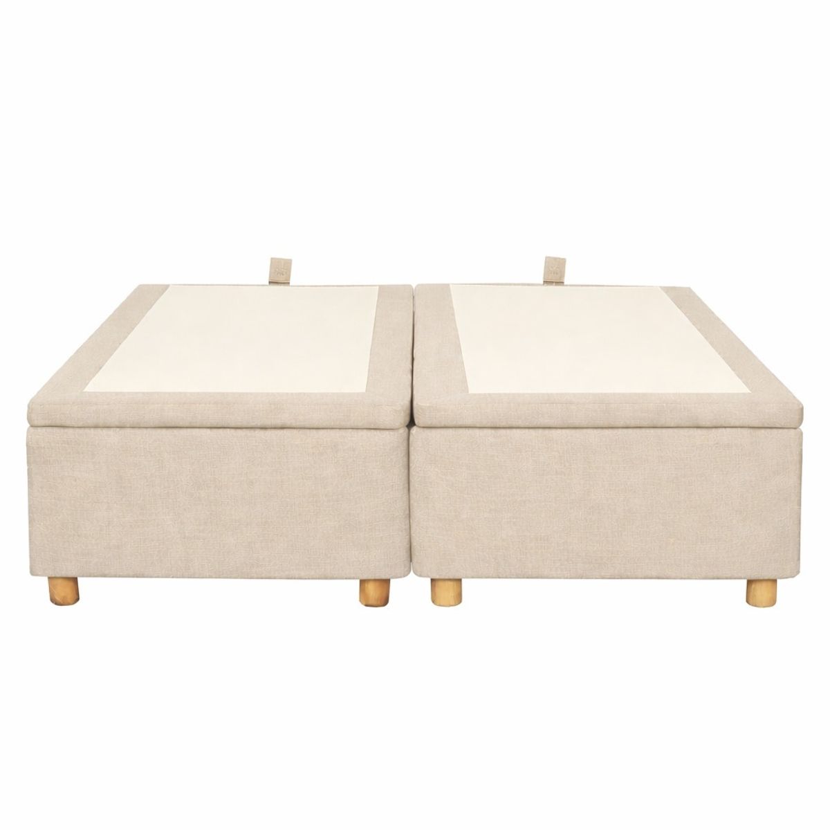 GENERICO - Base Baul 2 Plazas Onyx Con Sistema Hidráulico Color Crudo En Lino