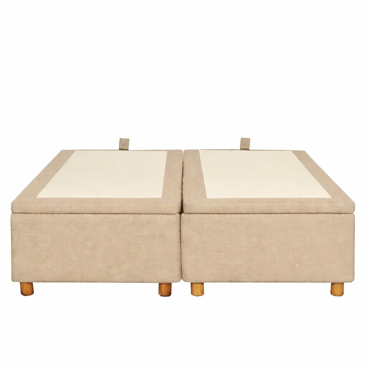 GENERICO - Base Baul 2 Plazas Onyx Con Sistema Hidráulico Color Beige En Lino
