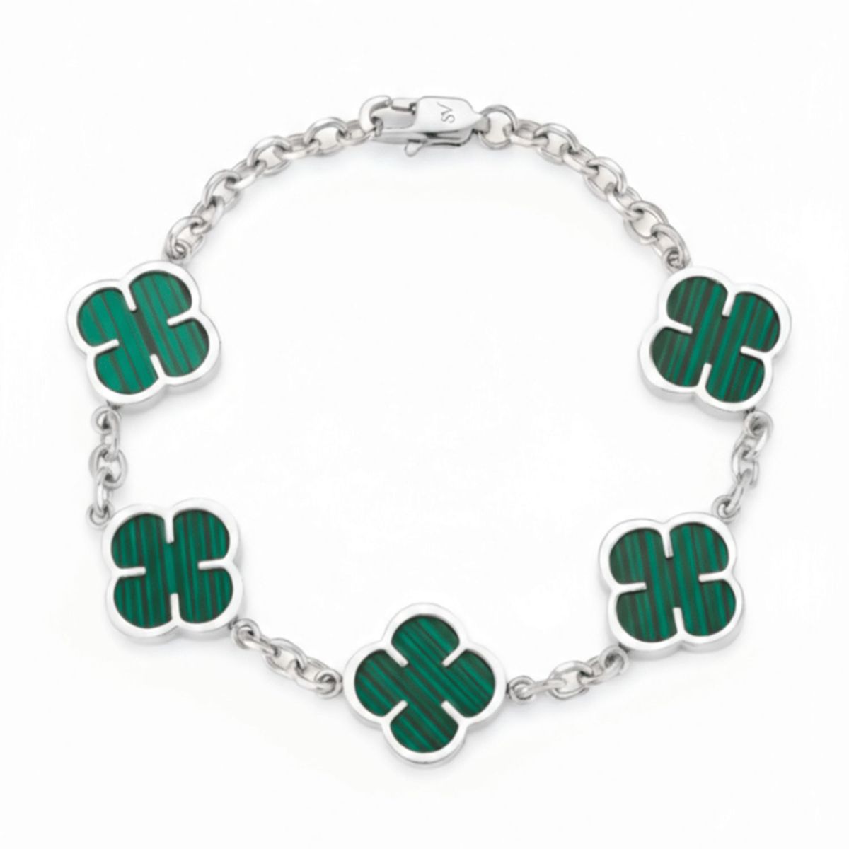 SAINT VENIK - Pulsera Green Clover 19cm Unisex Energia Saint Venik