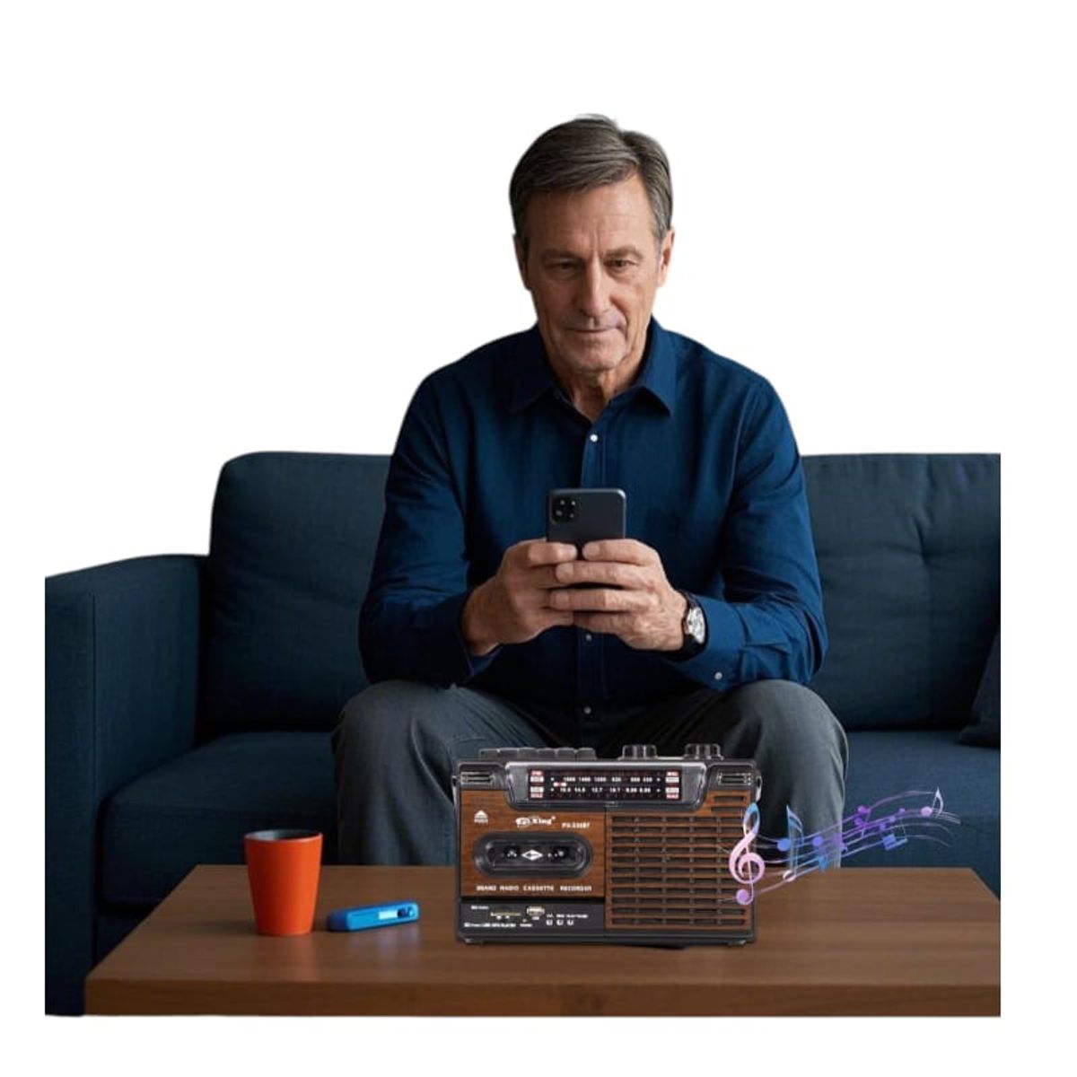 GENERICO - Radio Cassette Yeguan YG-336U AM FM SW Retro MP3 USB SD Portable