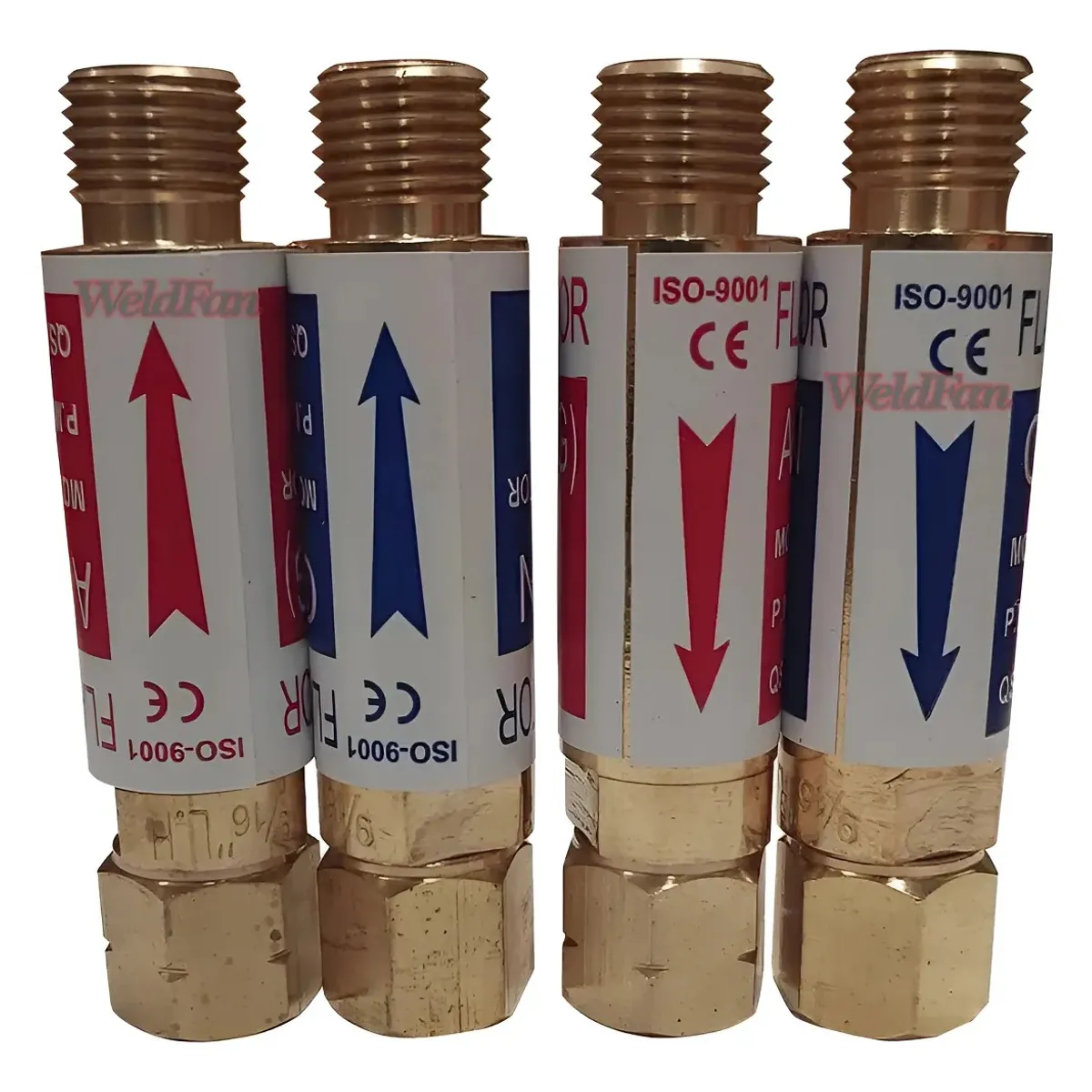 GENERICO - Válvula Anti Retroceso Oxicorte Soplete Y Regulador - Pack 4u.