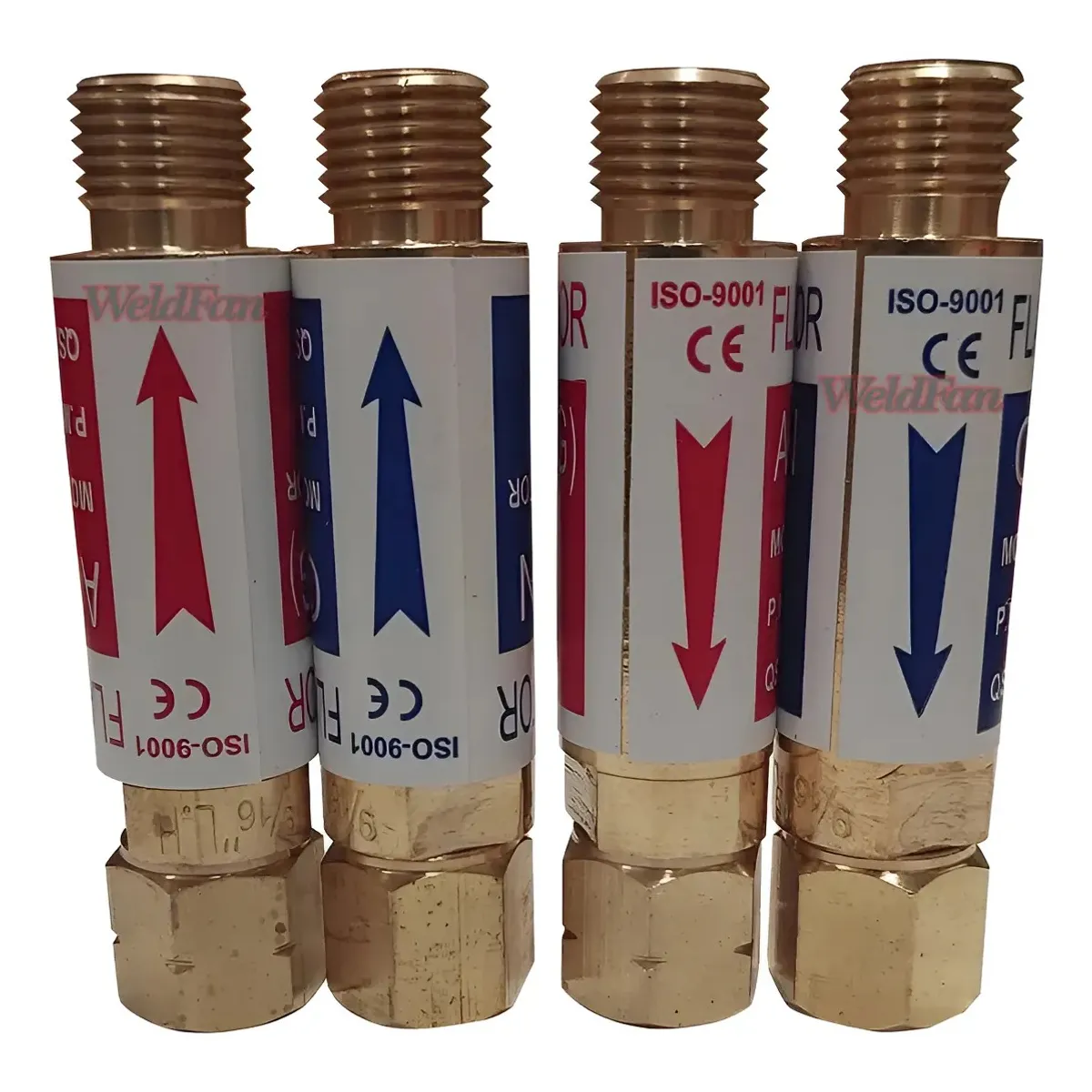 GENERICO - Válvula Anti Retroceso Oxicorte Soplete Y Regulador - Pack 4u.