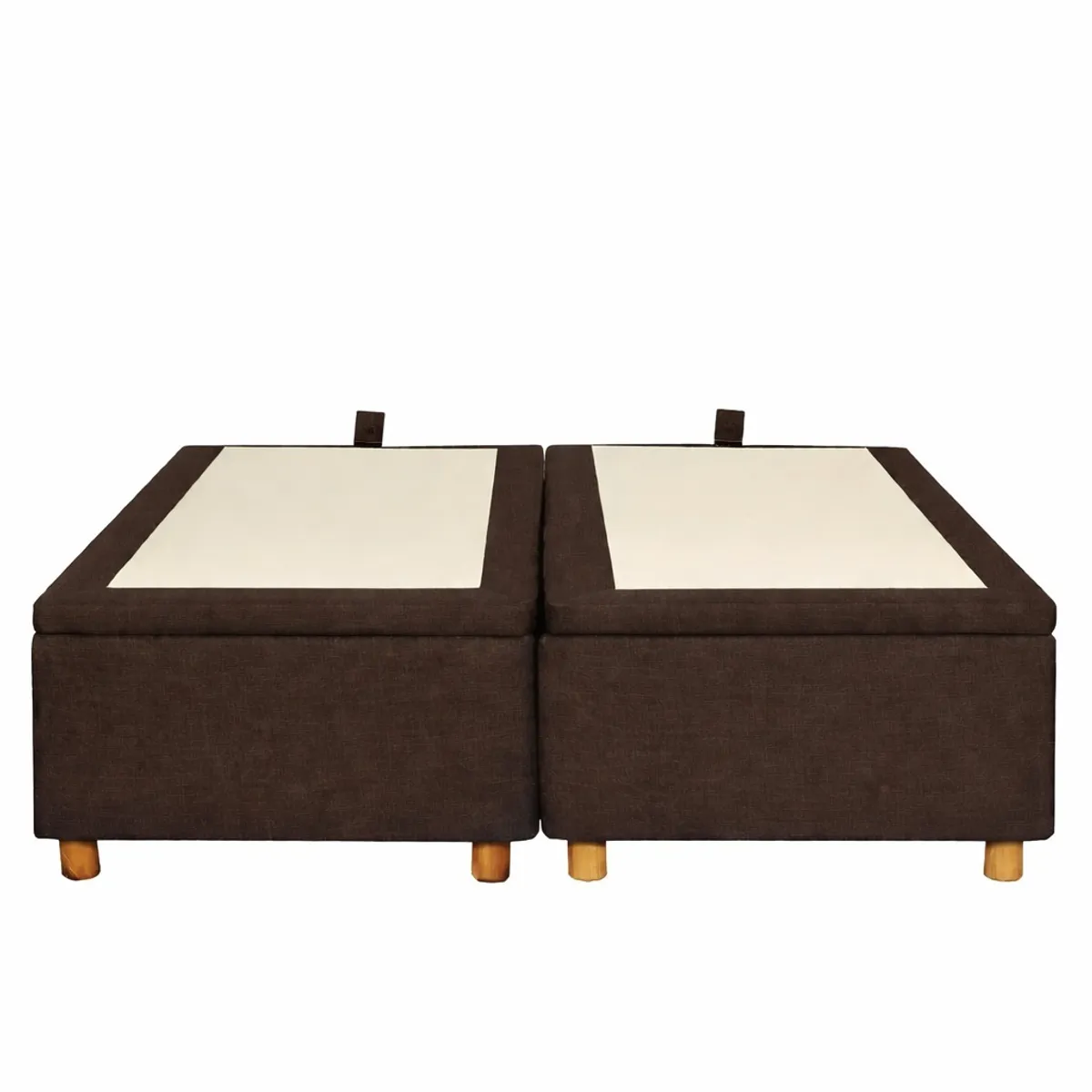 GENERICO - Base Baul 2 Plazas Onyx Con Sistema Hidráulico Color Cafe En Lino