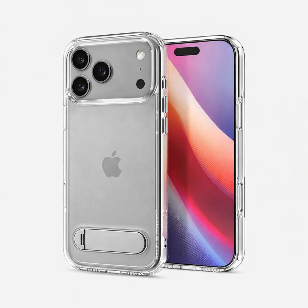 SPIGEN - Carcasa Para Iphone 17 Pro - Marca Spigen, Modelo Ultra Hybrid - Clear White con Kickstand