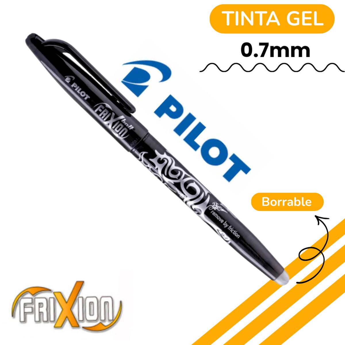 PILOT - Lápiz Gel Pilot Frixion Ball 0.7 Mm Original Tinta Borrable