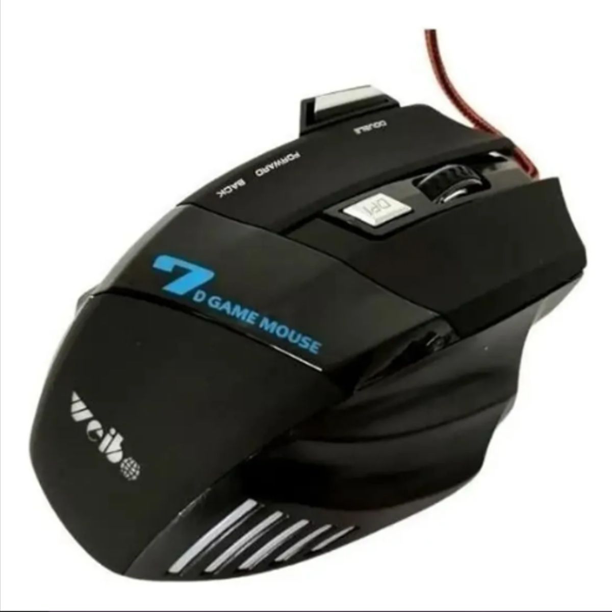 GENERICO - Mouse gamer de juego Weibo X7 3200 dpi negro Ergonomico Alta Presicion Para Notebook Luz LED RGB