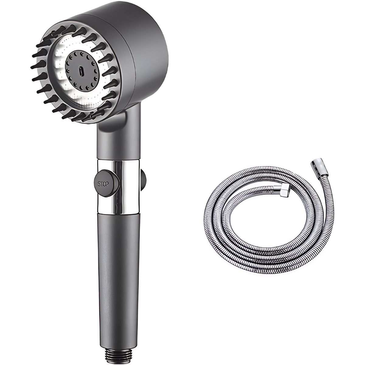 MOVI - Ducha Multifuncional 4 en 1 + Manguera 1.5m: Presión y Relax