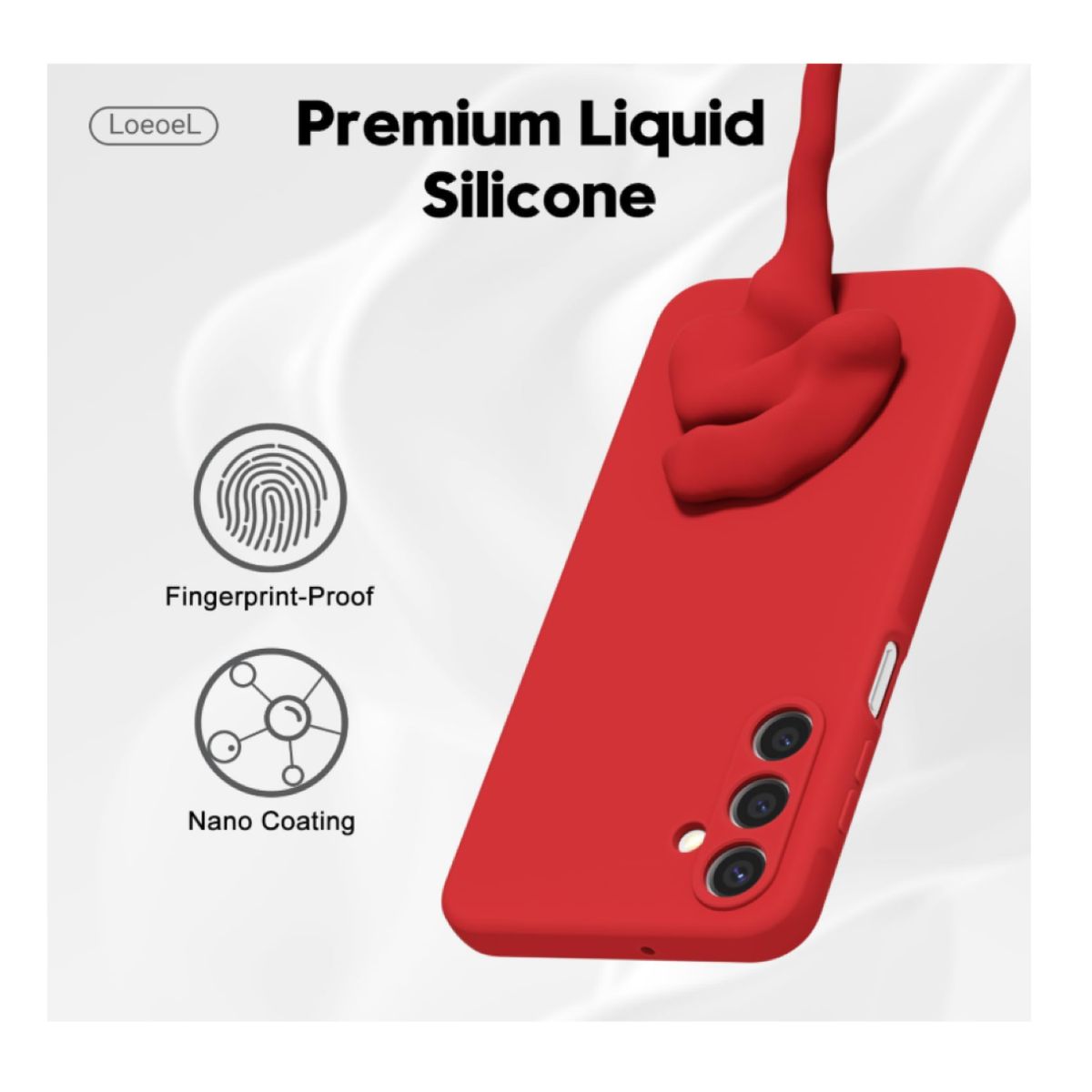 GENERICO - Carcasa Funda Para Samsung A26 5g Silicona Rojo