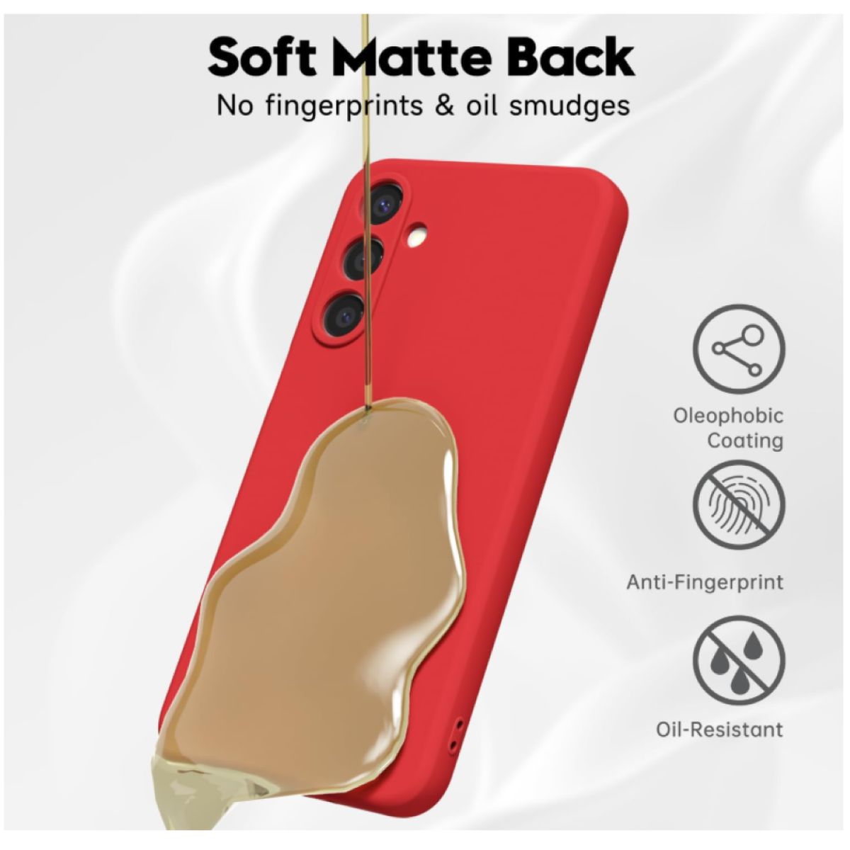 GENERICO - Carcasa Funda Para Samsung A26 5g Silicona Rojo