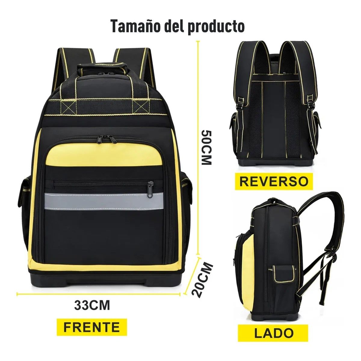GENERICO - Bolsa Capacidad Mochila Herramientas Con Base De Plástico BELUG