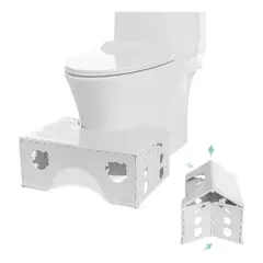 EVERSO - Taburete Pieswc Reposapiés Elevable Antideslizante Para Baño