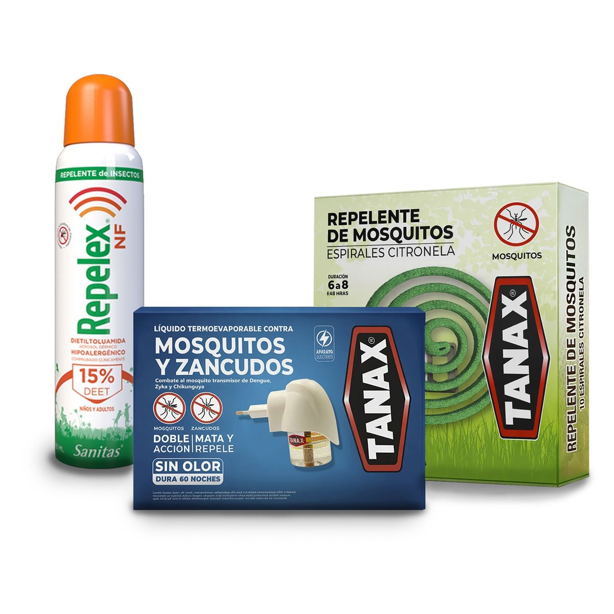 TANAX - Mata Mosquitos y Zancudos Tanax  Pack Eliminación Total + Protección Continua