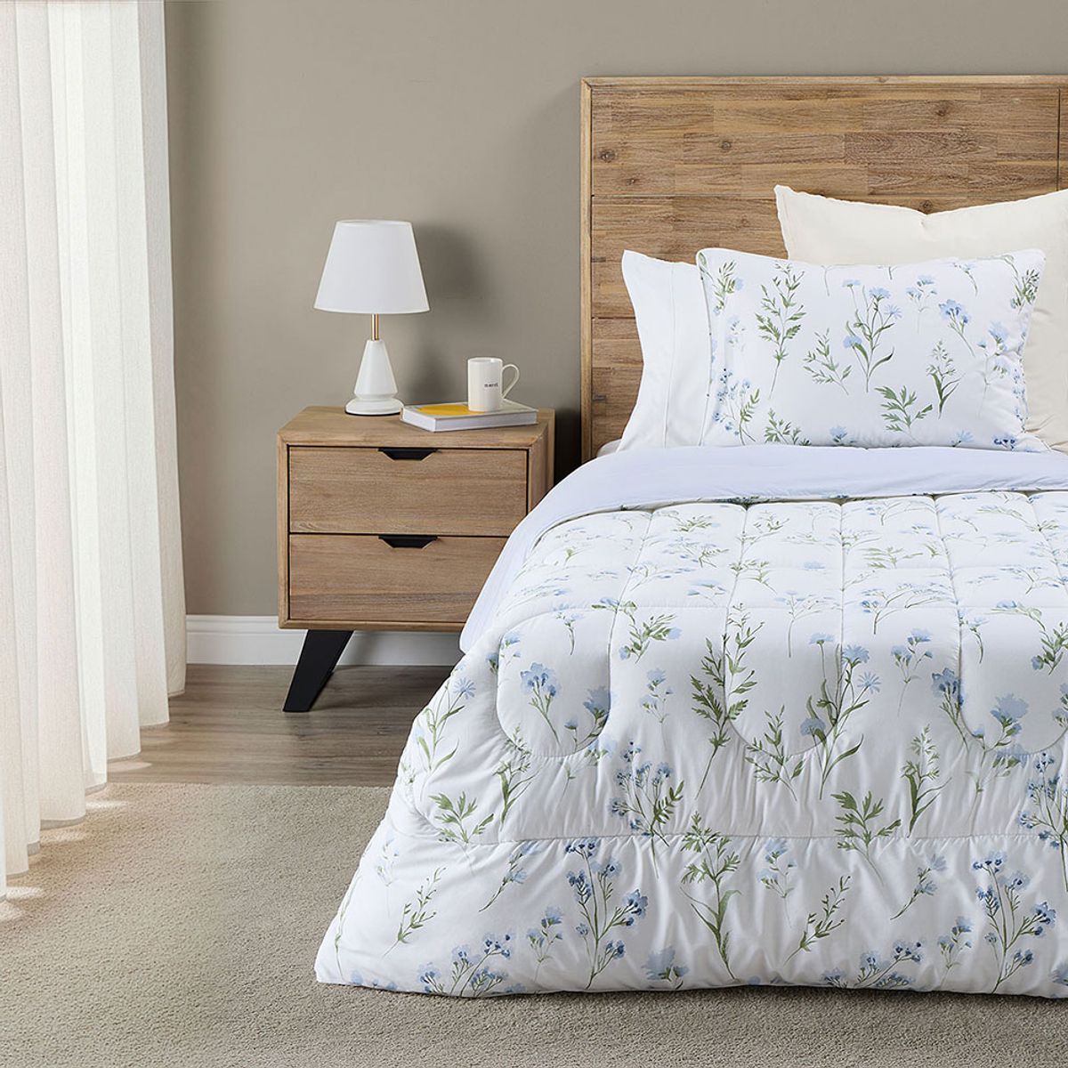 ROSEN - Plumón Cotton Baena 1.5 Plazas