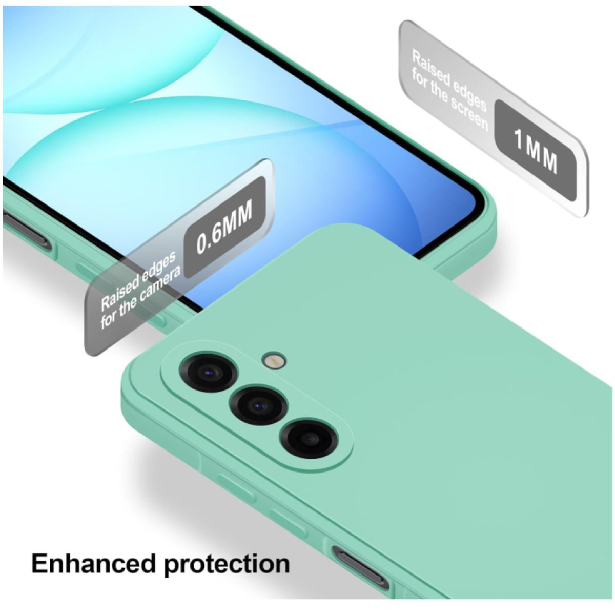 GENERICO - Carcasa Funda Para Samsung A17 5g Silicona Turquesa
