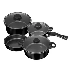 GENERICO - Juego De Ollas Batería 7 Piezas Antiadherente