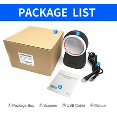 GENERICO - LECTOR BOLA CODIGO DE BARRA OMNIDI RECCIONAL USB 2D NEGROGRIS