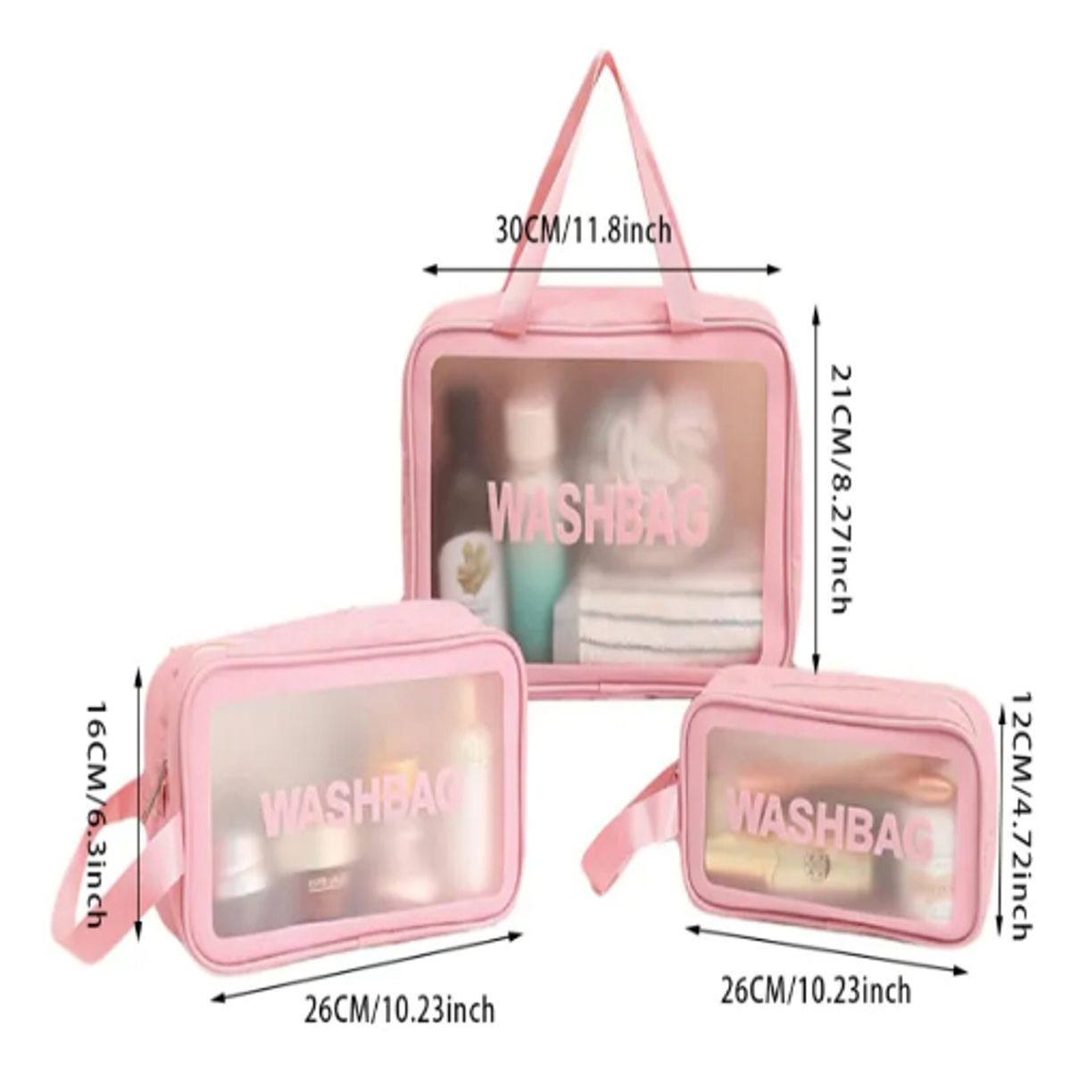 GENERICO - Set 3 Organizador Bolsa De Maquillaje Impermeable Viaje