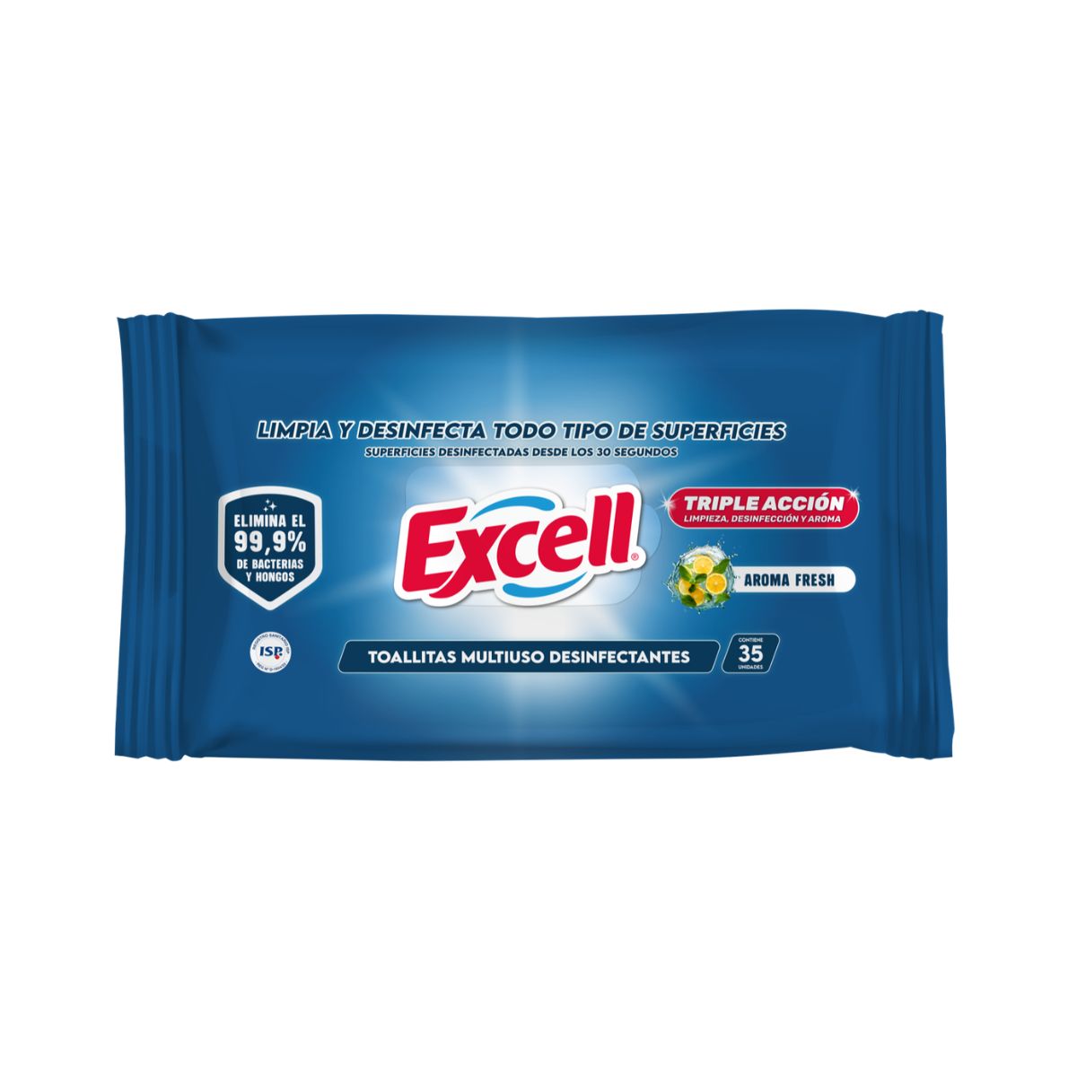 EXCELL - Pack 2 Toallitas Desinfectantes Excell 35u c/u 70u en total.