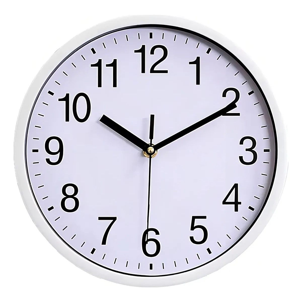 GENERICO - Reloj de Pared Silencioso Redondo 30cm Blanco para Sala o Cocina BELUG