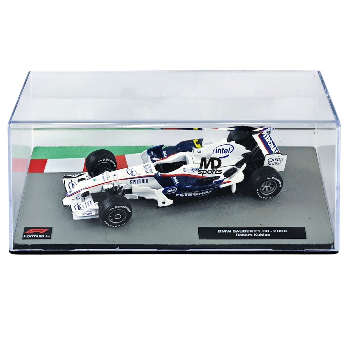 FORMULA 1 - Auto Formula 1 BMW Sauber 2008 #4 Robert Kubica Caja Acrilica Altaya 1:43