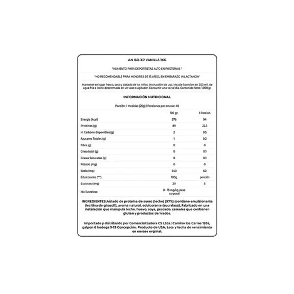 APPLIED NUTRITION - PROTEINA ISO-XP 1KG 40 SERVICIOS - APPLIED NUTRITION