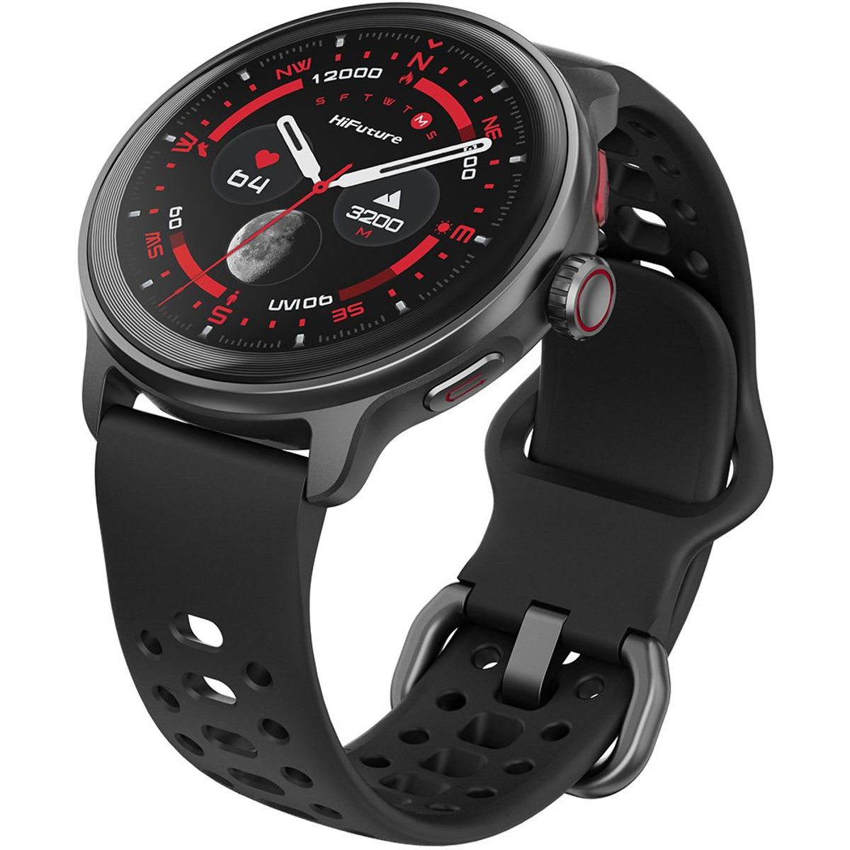 HIFUTURE - Smartwatch HiFuture Vela Negro con Pantalla 1.43 AMOLED GPS 3ATM