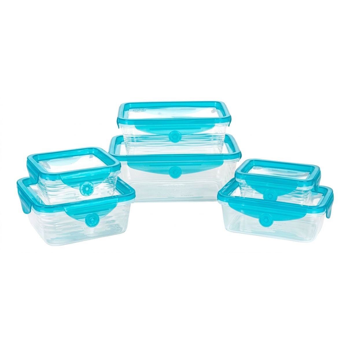 GENERICO - Tapers Herméticos 6 Unidades Plástico Silicona para Microondas y Freezer