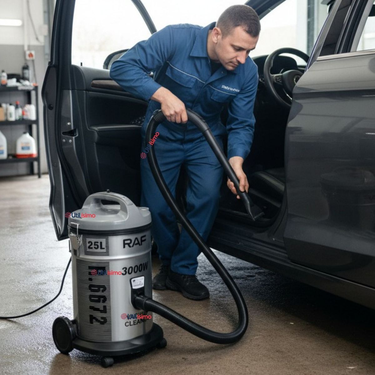 RAF - Aspiradora Vacuum Ciclónica Succión Fuerte 3000w Potente 25 Litros