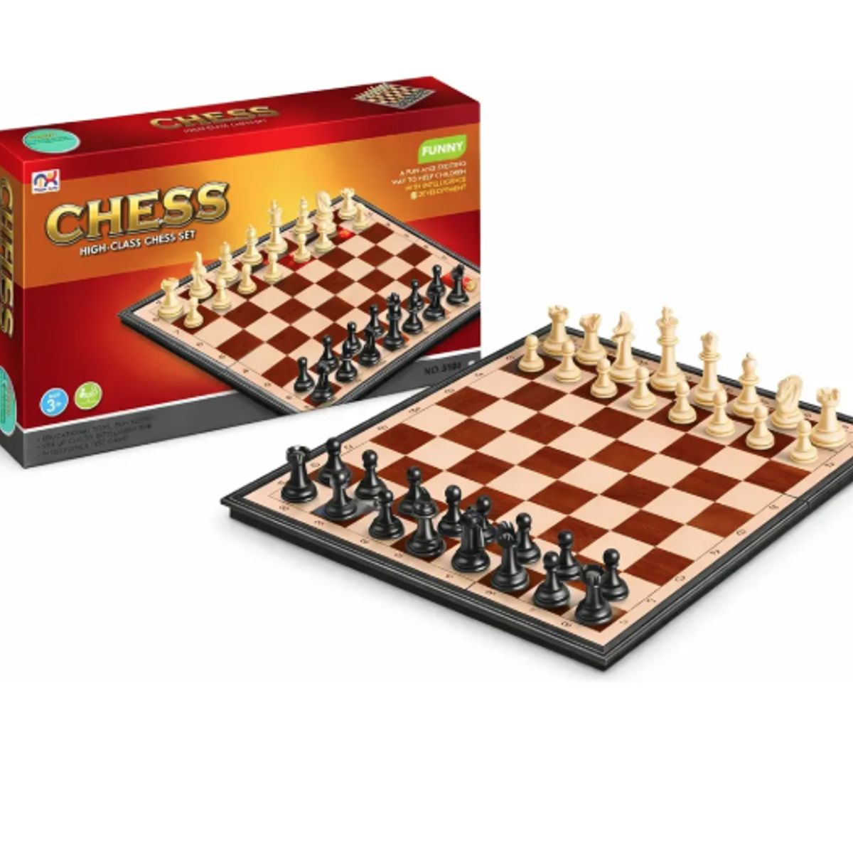 GENERICO - Juego Ajedrez Magnético Plegable Tablero + Piezas